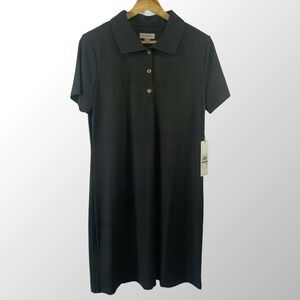 Calvin Klein‎ Womens Size 12 Black T Shirt Dress NWT Stretch Workwear Travel